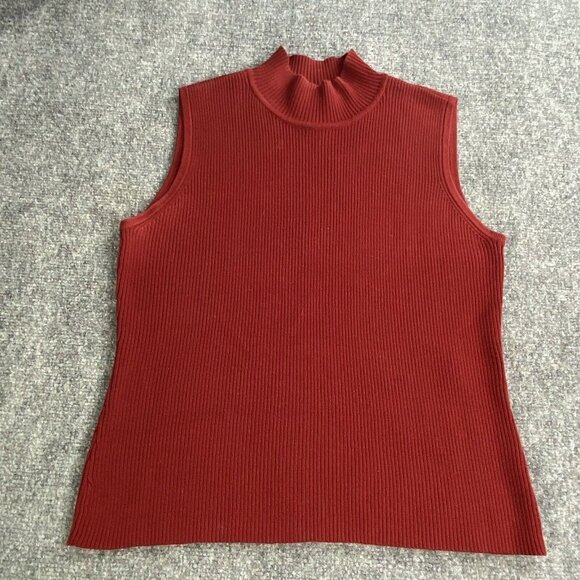 Casual Corner Annex Sweater Twin Set Womens PM Red Maroon VTG 2-Pc Knitwear - Picture 13 of 16